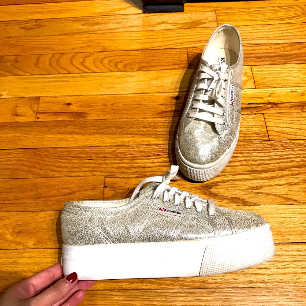y2k Platform Chunky wedges Lame Shiny metallic Tomboy masc preppy skater